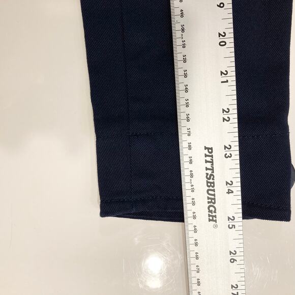 NWOT H&M Jacket 16 Navy Collar Double Breasted Buttons Cotton Elastane - Picture 14 of 16